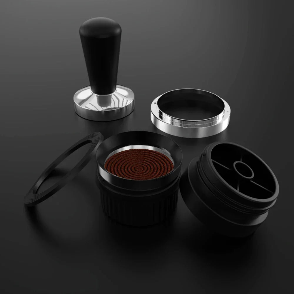 Kit complet accessoires café filtre tamper et anneau dosage