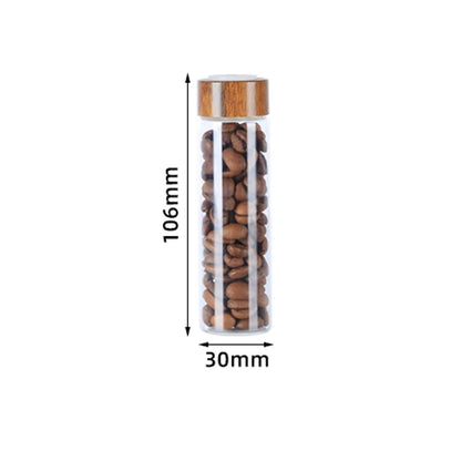 Dimensions tube verre individuel pour grains de café