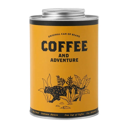Boîte conservation café jaune modèle Coffee and Adventure 200g