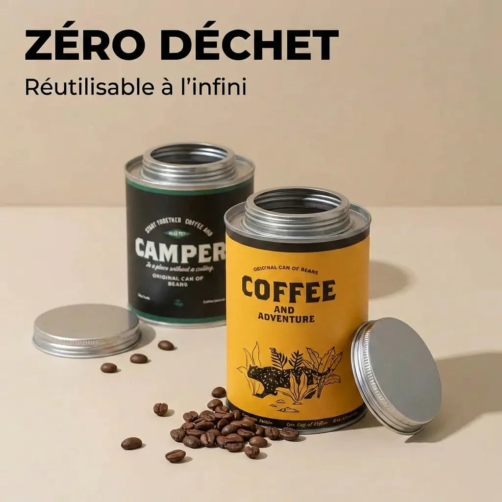 Boîte Café Hermétique | Valve Dégazage & Design Camping