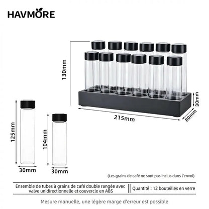 Dimensions station complète base noire avec tubes