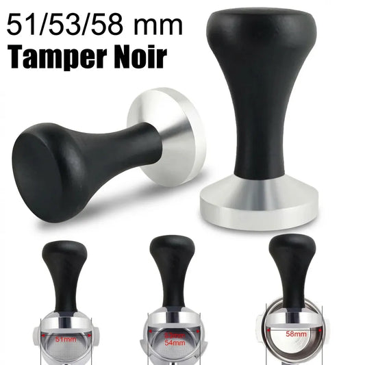 Vue d'ensemble des tailles de tamper noir 51 53 58 mm